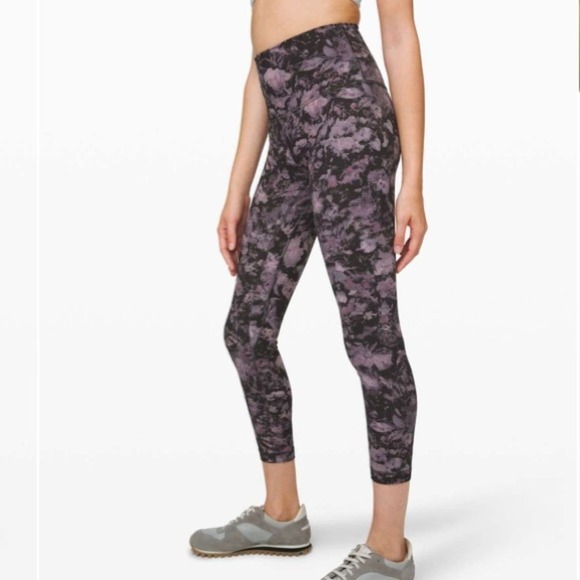 Lululemon Align Pant II 25" Floral Illusion Ice Grey Multi - Picture 1 of 14
